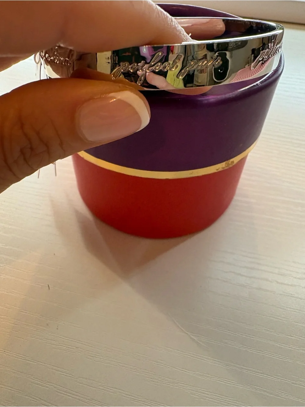 kate spade Silver Engraved Bangle best friends